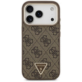 Guess iPhone 17 Pro/iPhone 18 Pro Deksel 4G Triangle MagSafe Brun
