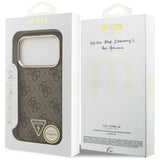 Guess iPhone 17 Pro/iPhone 18 Pro Deksel 4G Triangle MagSafe Brun
