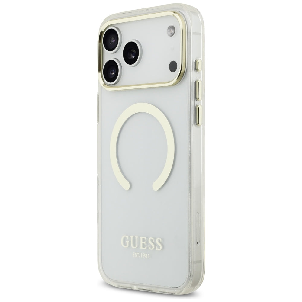 Guess iPhone 17 Pro Max/iPhone 18 Pro Max Deksel Metal Outline Gull