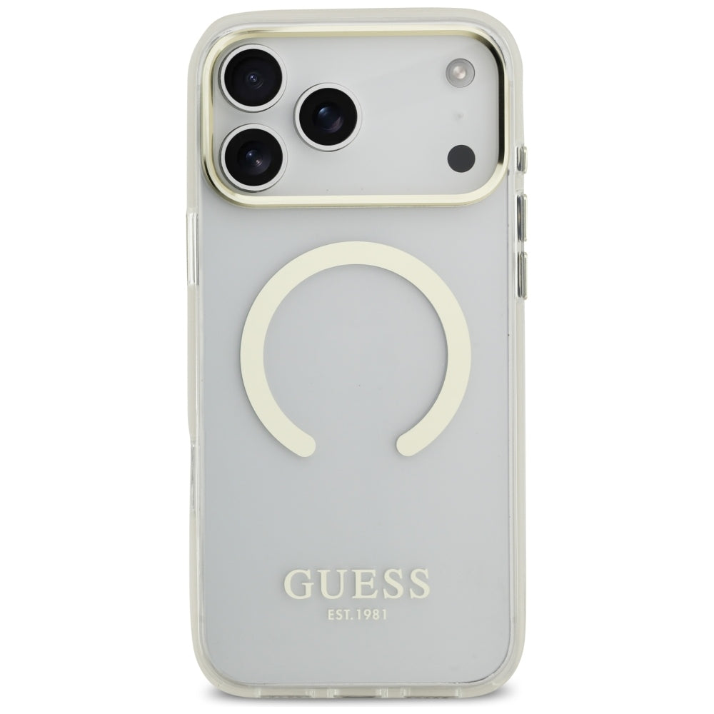 Guess iPhone 17 Pro Max/iPhone 18 Pro Max Deksel Metal Outline Gull