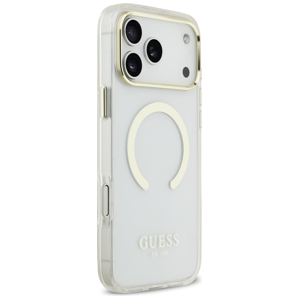 Guess iPhone 17 Pro Max/iPhone 18 Pro Max Deksel Metal Outline Gull