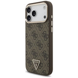Guess iPhone 17 Pro Max/iPhone 18 Pro Max Deksel 4G Triangle MagSafe Brun