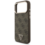 Guess iPhone 17 Pro Max/iPhone 18 Pro Max Deksel 4G Triangle MagSafe Brun