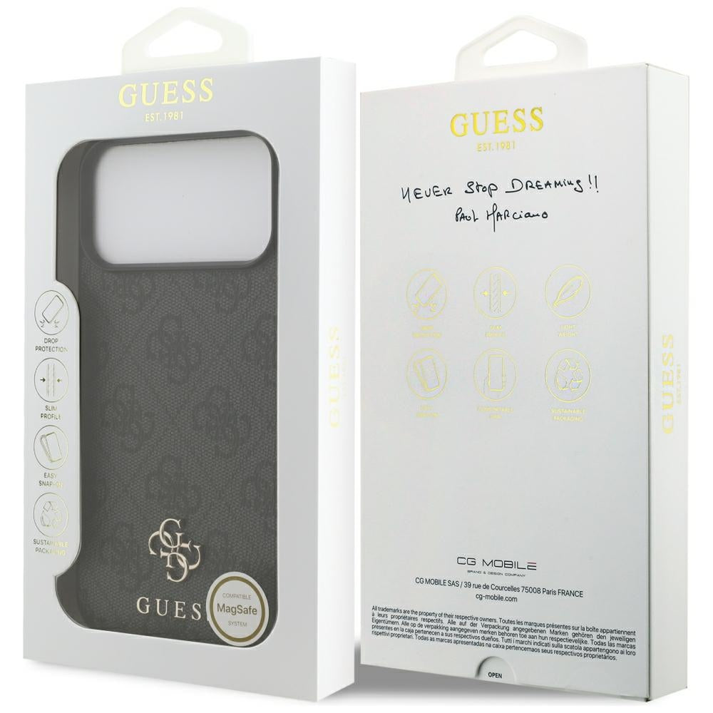 Guess iPhone 17 Pro Max/iPhone 18 Pro Max Deksel 4G Small Classic Logo Svart