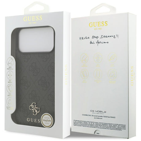 Guess iPhone 17 Pro Max/iPhone 18 Pro Max Deksel 4G Small Classic Logo Svart