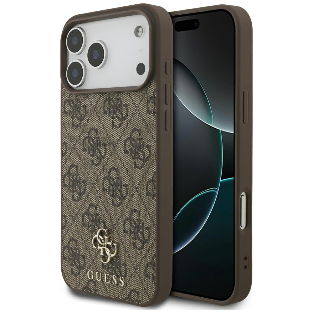 Guess iPhone 17 Pro Max/iPhone 18 Pro Max Deksel 4G Small Classic Logo Brun