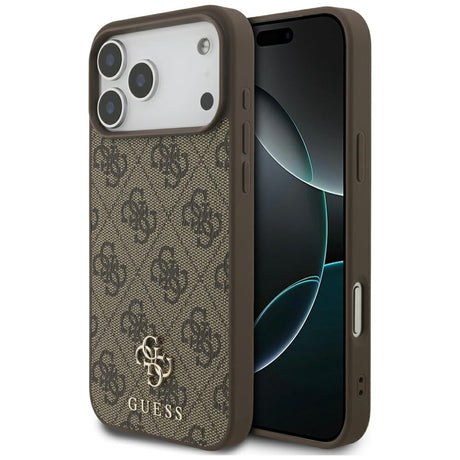 Guess iPhone 17 Pro Max/iPhone 18 Pro Max Deksel 4G Small Classic Logo Brun