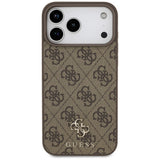 Guess iPhone 17 Pro Max/iPhone 18 Pro Max Deksel 4G Small Classic Logo Brun