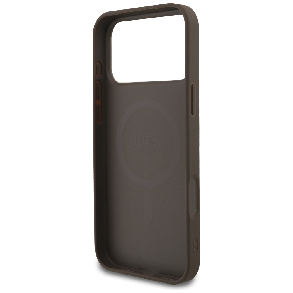 Guess iPhone 17 Pro Max/iPhone 18 Pro Max Deksel 4G Small Classic Logo Brun