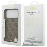 Guess iPhone 17 Pro Max/iPhone 18 Pro Max Deksel 4G Small Classic Logo Brun