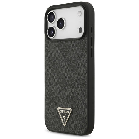 Guess iPhone 17 Pro Max/iPhone 18 Pro Max Deksel 4G Triangle Strass Svart
