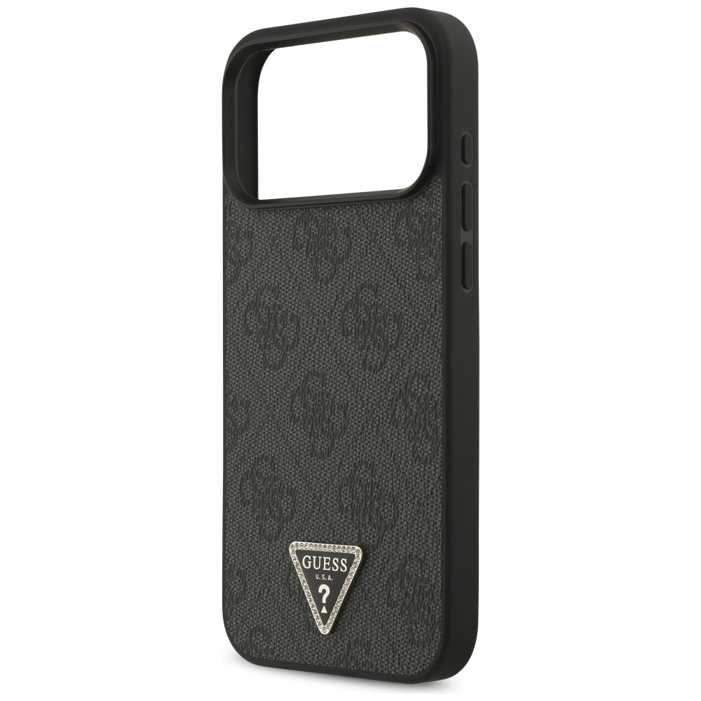 Guess iPhone 17 Pro Max/iPhone 18 Pro Max Deksel 4G Triangle Strass Svart