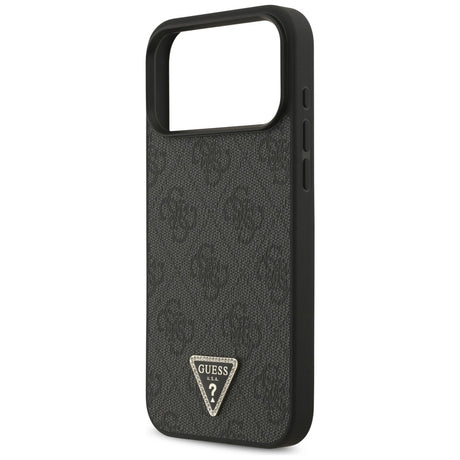 Guess iPhone 17 Pro Max/iPhone 18 Pro Max Deksel 4G Triangle Strass Svart