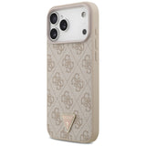Guess iPhone 17 Pro Max/iPhone 18 Pro Max Deksel 4G Triangle Strass Rosa