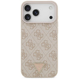 Guess iPhone 17 Pro Max/iPhone 18 Pro Max Deksel 4G Triangle Strass Rosa
