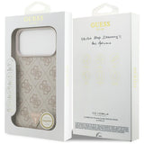 Guess iPhone 17 Pro Max/iPhone 18 Pro Max Deksel 4G Triangle Strass Rosa