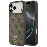 Guess iPhone 17 Pro Max/iPhone 18 Pro Max Deksel 4G Triangle Strass Brun