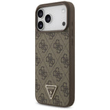 Guess iPhone 17 Pro Max/iPhone 18 Pro Max Deksel 4G Triangle Strass Brun