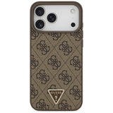 Guess iPhone 17 Pro Max/iPhone 18 Pro Max Deksel 4G Triangle Strass Brun