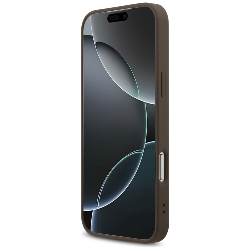 Guess iPhone 17 Pro Max/iPhone 18 Pro Max Deksel 4G Triangle Strass Brun