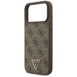 Guess iPhone 17 Pro Max/iPhone 18 Pro Max Deksel 4G Triangle Strass Brun
