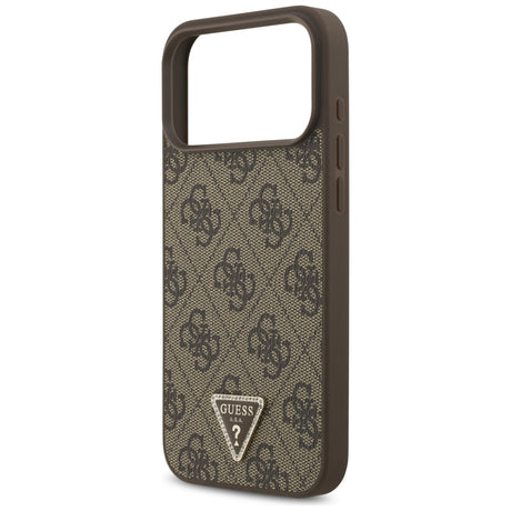Guess iPhone 17 Pro Max/iPhone 18 Pro Max Deksel 4G Triangle Strass Brun