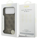 Guess iPhone 17 Pro Max/iPhone 18 Pro Max Deksel 4G Triangle Strass Brun