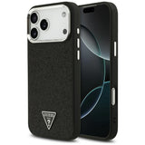 Guess iPhone 17 Pro Max/iPhone 18 Pro Max Deksel Glitter Triangle Logo Svart