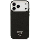 Guess iPhone 17 Pro Max/iPhone 18 Pro Max Deksel Glitter Triangle Logo Svart