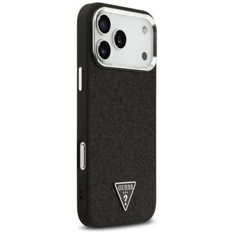 Guess iPhone 17 Pro Max/iPhone 18 Pro Max Deksel Glitter Triangle Logo Svart