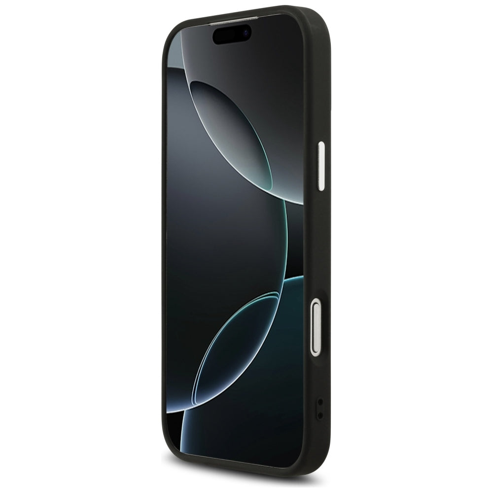 Guess iPhone 17 Pro Max/iPhone 18 Pro Max Deksel Glitter Triangle Logo Svart