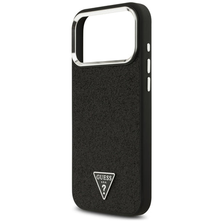 Guess iPhone 17 Pro Max/iPhone 18 Pro Max Deksel Glitter Triangle Logo Svart