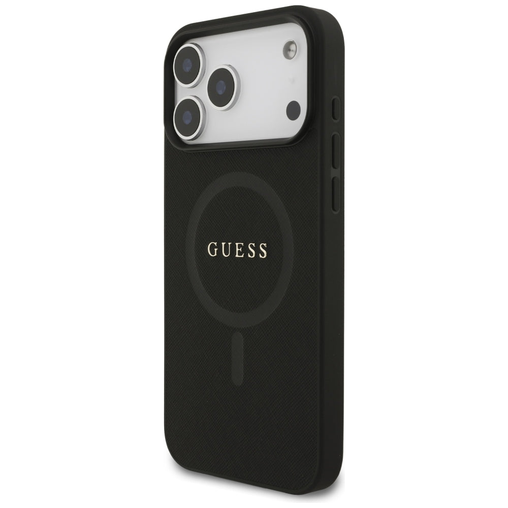 Guess iPhone 17 Pro Max/iPhone 18 Pro Max Deksel Saffiano Classic Logo Svart