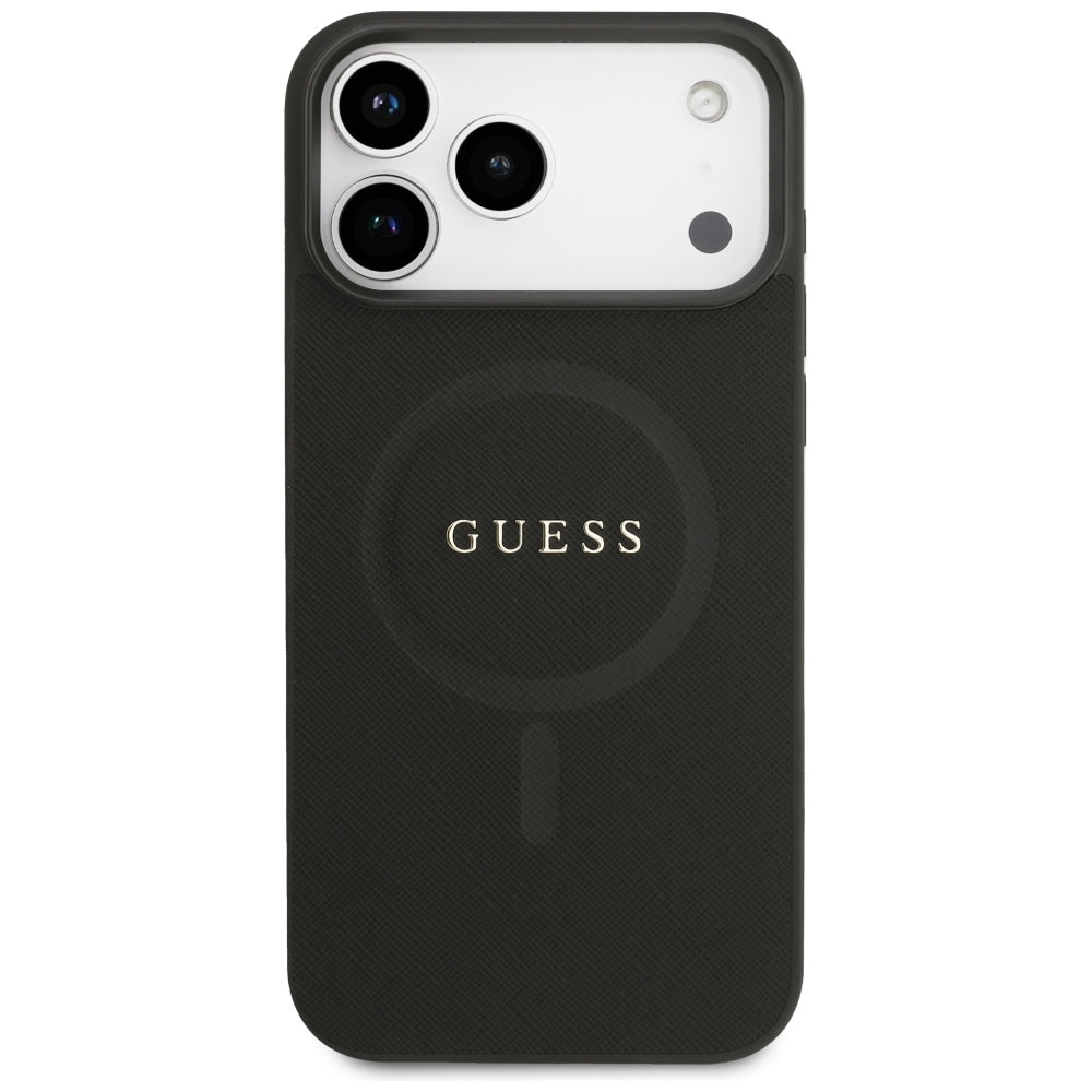 Guess iPhone 17 Pro Max/iPhone 18 Pro Max Deksel Saffiano Classic Logo Svart