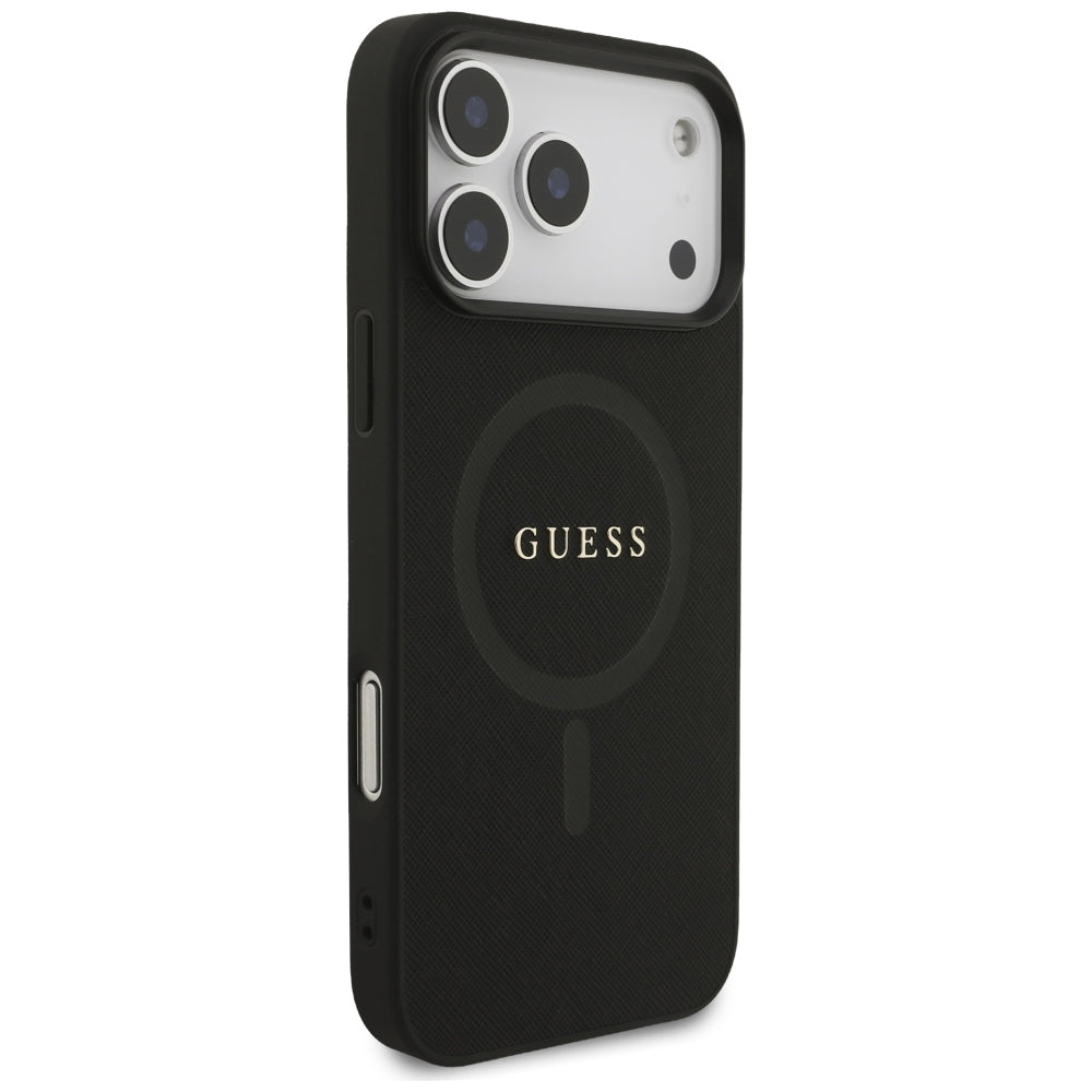 Guess iPhone 17 Pro Max/iPhone 18 Pro Max Deksel Saffiano Classic Logo Svart