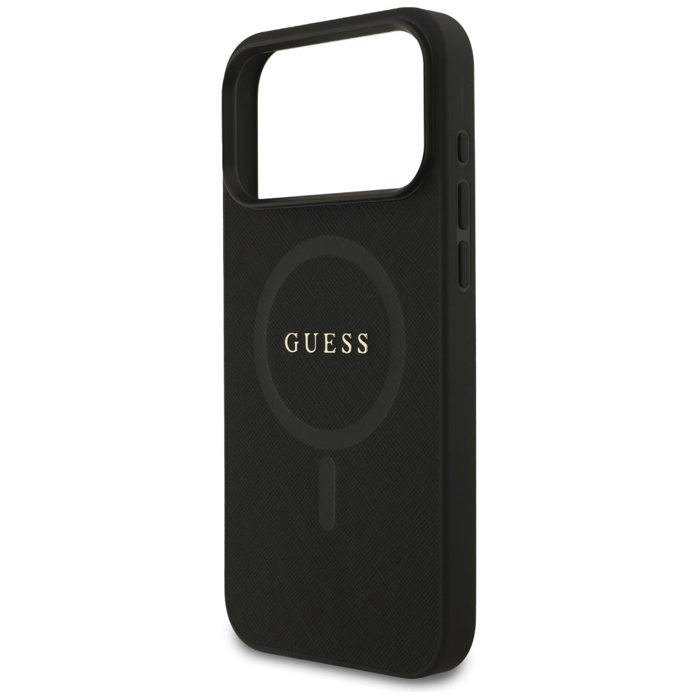 Guess iPhone 17 Pro Max/iPhone 18 Pro Max Deksel Saffiano Classic Logo Svart