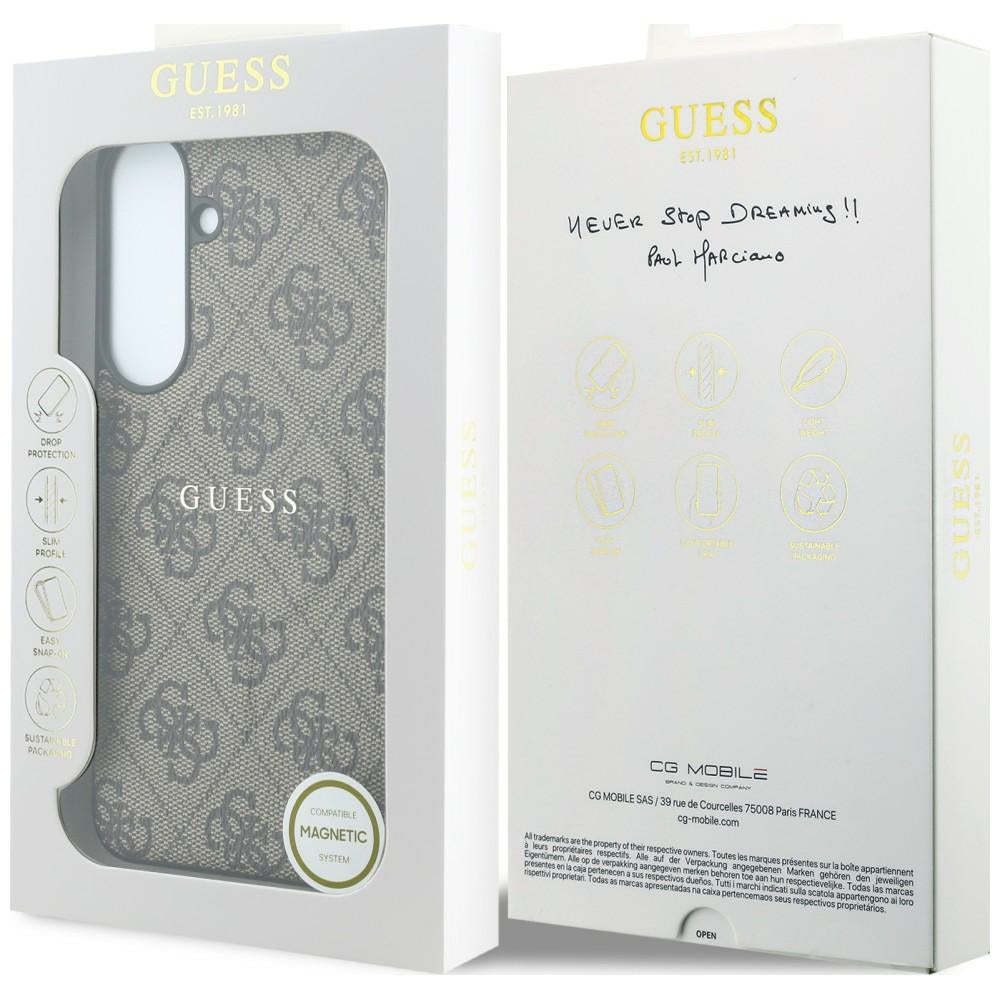 Guess Samsung Galaxy S26 FE Deksel 4G Embossed MagSafe Brun