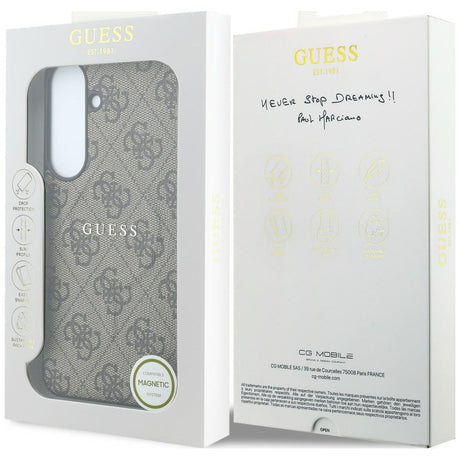 Guess Samsung Galaxy S26 FE Deksel 4G Embossed MagSafe Brun