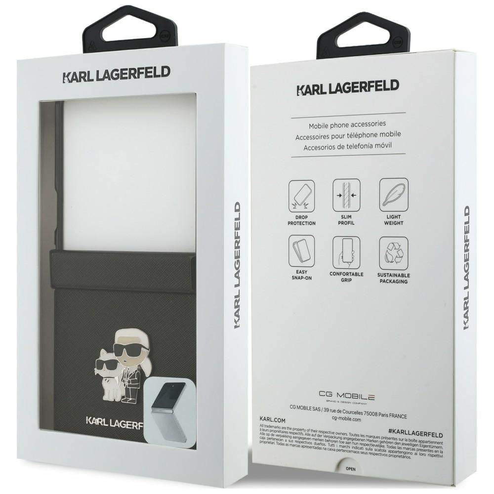 Karl Lagerfeld Samsung Galaxy Z Flip 8 Deksel Saffiano Karl & Choupette Svart