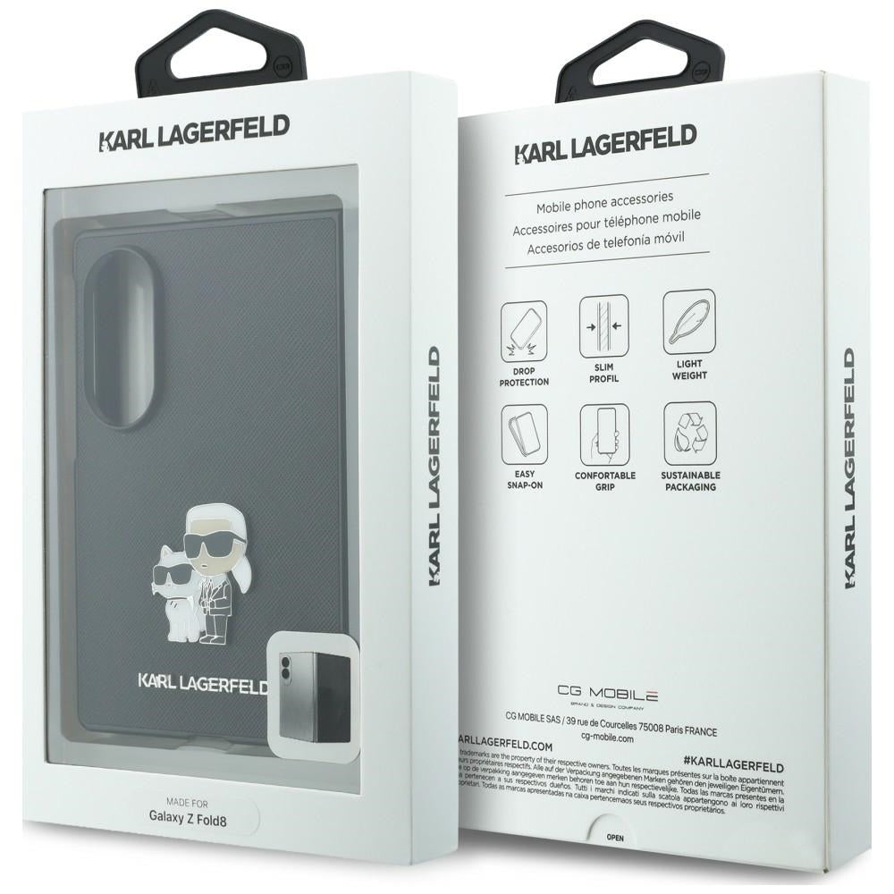 Karl Lagerfeld Samsung Galaxy Z Fold 8 Deksel Saffiano Karl & Choupette Svart