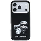 Karl Lagerfeld iPhone 17 Pro/iPhone 18 Pro Deksel Smooth Karl & Choupette Sketch Svart