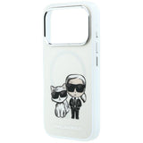 Karl Lagerfeld iPhone 17 Pro/iPhone 18 Pro Deksel Smooth Karl & Choupette Sketch Beige