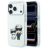 Karl Lagerfeld iPhone 17 Pro Max/iPhone 18 Pro Max Deksel Smooth Karl & Choupette Sketch Beige