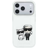 Karl Lagerfeld iPhone 17 Pro Max/iPhone 18 Pro Max Deksel Smooth Karl & Choupette Sketch Beige