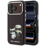 Karl Lagerfeld iPhone 17 Pro/iPhone 18 Pro Deksel Smooth Karl & Choupette Sketch Burgunder
