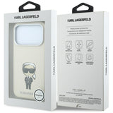 Karl Lagerfeld iPhone 17 Pro/iPhone 18 Pro Deksel Smooth Ikonik Sketch Beige