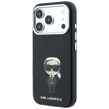 Karl Lagerfeld iPhone 17 Pro/iPhone 18 Pro Deksel Smooth Ikonik Sketch Svart