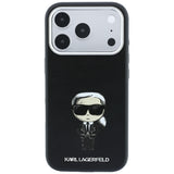 Karl Lagerfeld iPhone 17 Pro/iPhone 18 Pro Deksel Smooth Ikonik Sketch Svart