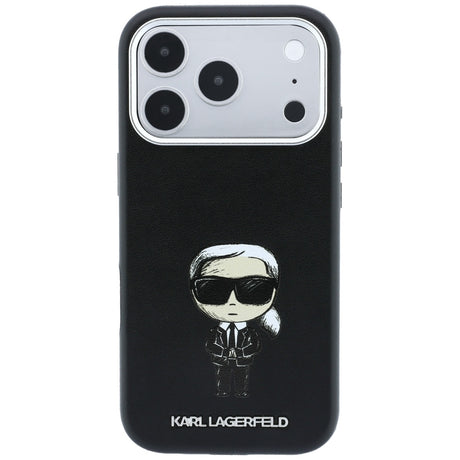 Karl Lagerfeld iPhone 17 Pro/iPhone 18 Pro Deksel Smooth Ikonik Sketch Svart