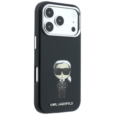 Karl Lagerfeld iPhone 17 Pro/iPhone 18 Pro Deksel Smooth Ikonik Sketch Svart